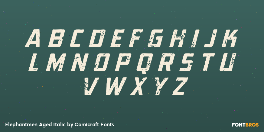 Elephantmen Aged Italic Font Poster #2