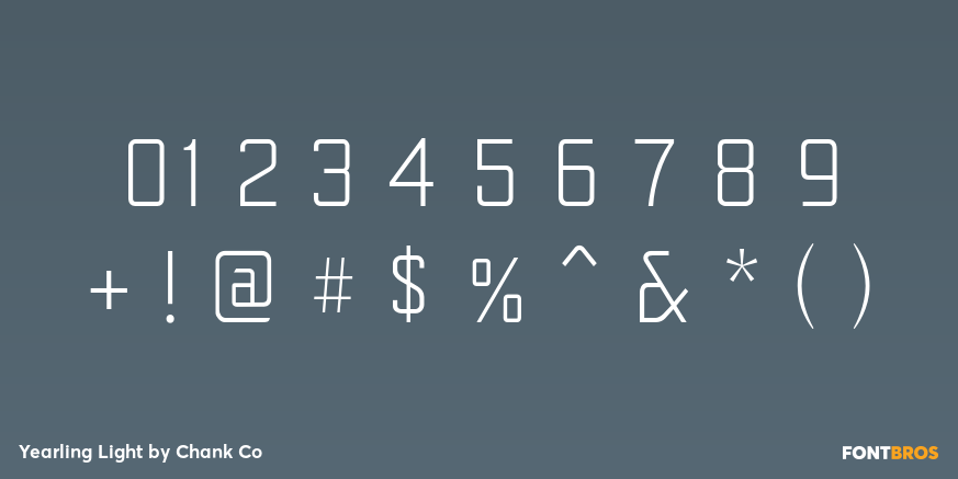 Yearling Light Font Poster #4