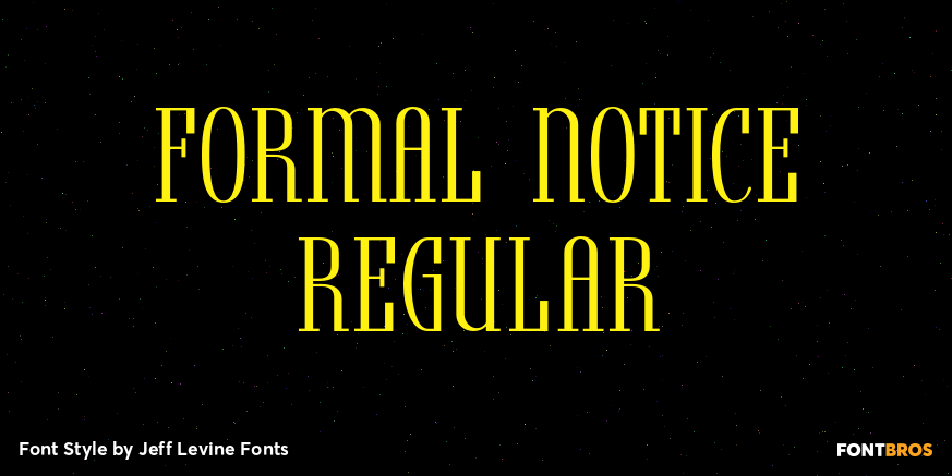Formal Notice Regular Font Poster #1