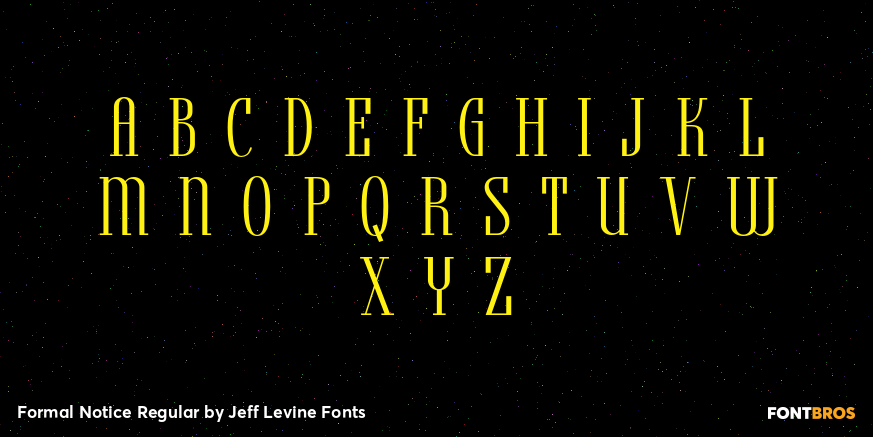 Formal Notice Regular Font Poster #3