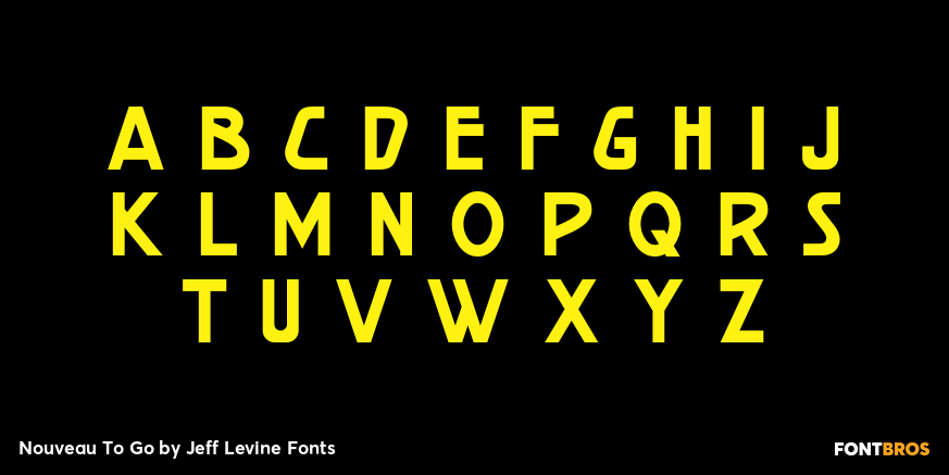 Nouveau To Go Font Poster #2
