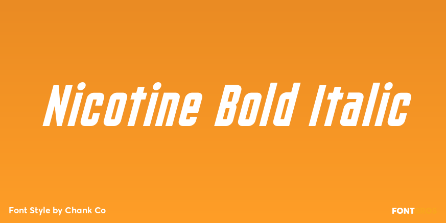 Nicotine Bold Italic Poster