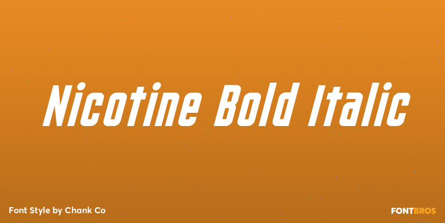 Nicotine Bold Italic Poster