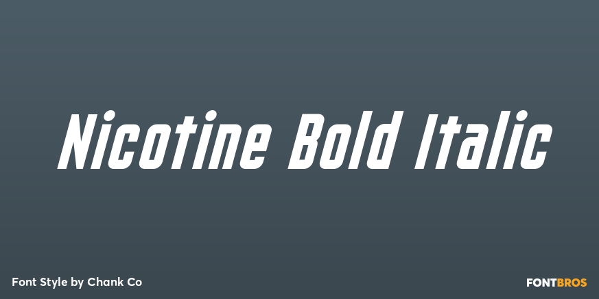 Nicotine Bold Italic Poster