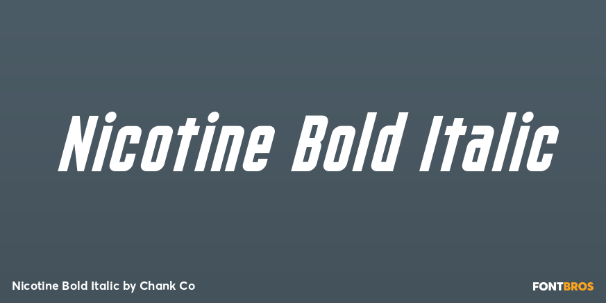 Nicotine Bold Italic Poster