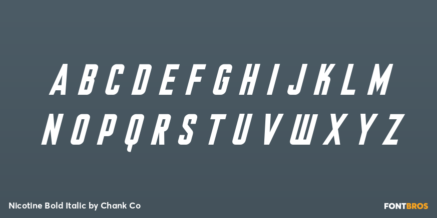 Nicotine Bold Italic Font Poster #2