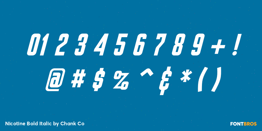 Nicotine Bold Italic Font Poster #4