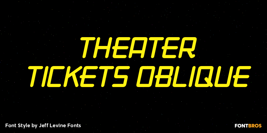 Theater Tickets Oblique Poster