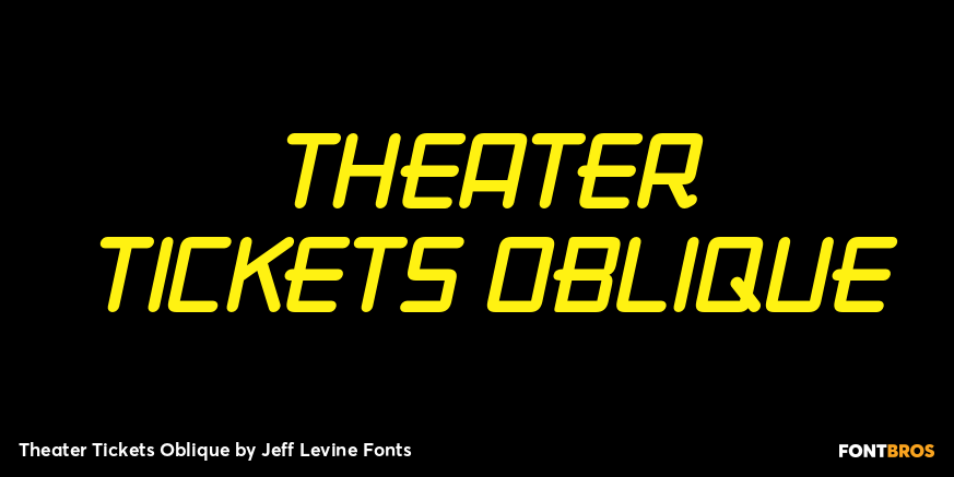 Theater Tickets Oblique Poster