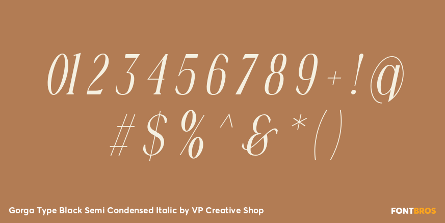 Gorga Type Black Semi Condensed Italic Font Poster #4