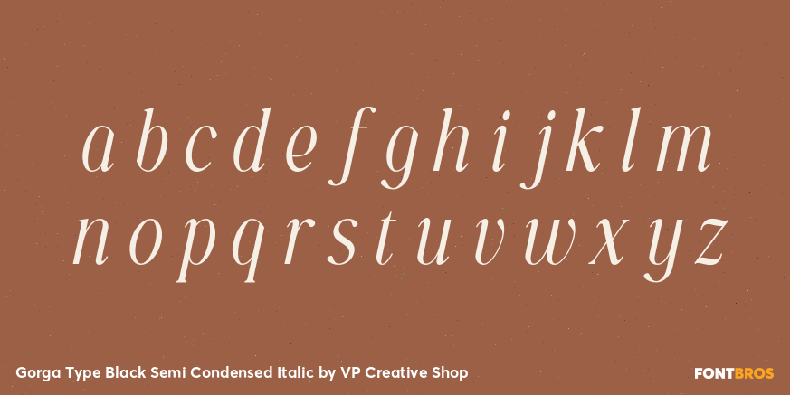 Gorga Type Black Semi Condensed Italic Font Poster #3