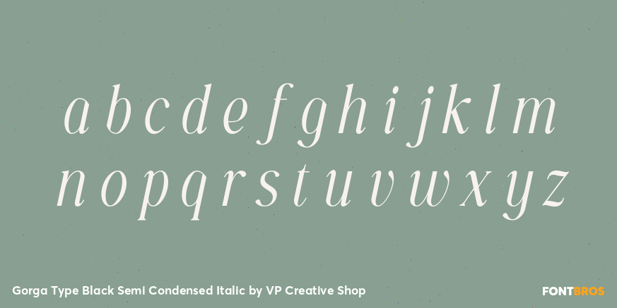Gorga Type Black Semi Condensed Italic Font Poster #3