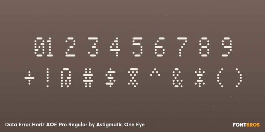 Data Error Horiz AOE Pro Regular Font Poster #4
