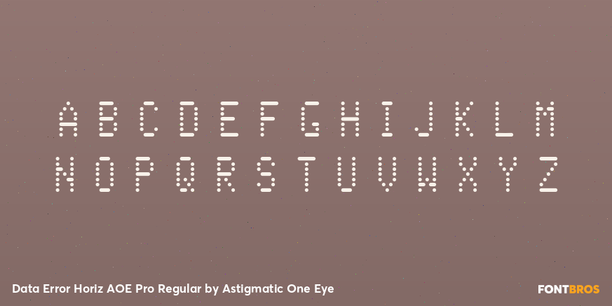 Data Error Horiz AOE Pro Regular Font Poster #2