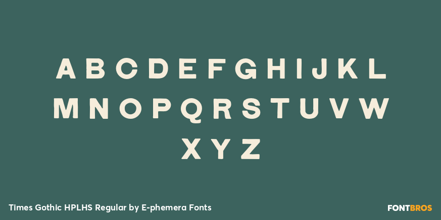 Times Gothic HPLHS Regular Font Poster #2