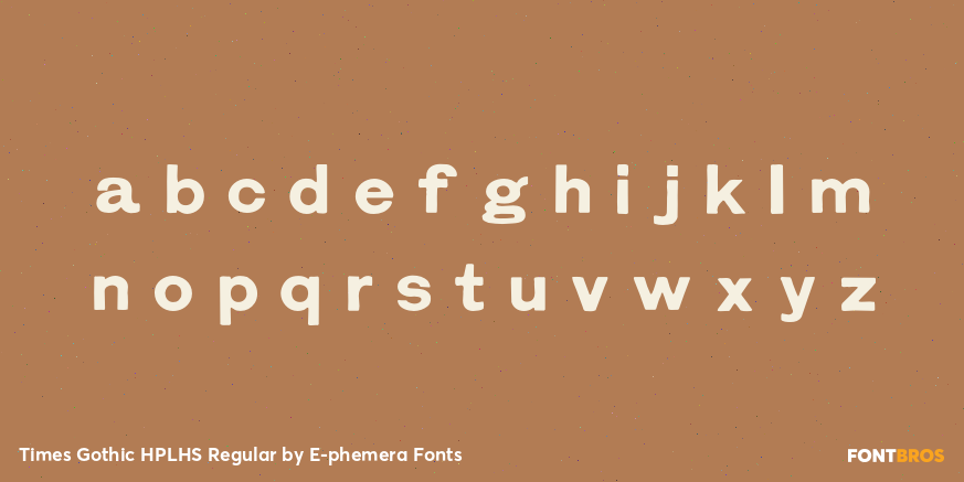 Times Gothic HPLHS Regular Font Poster #3
