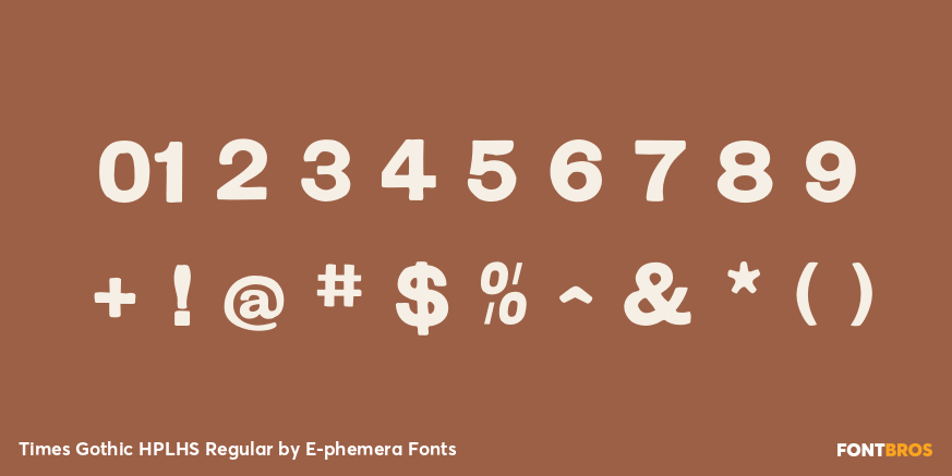 Times Gothic HPLHS Regular Font Poster #4