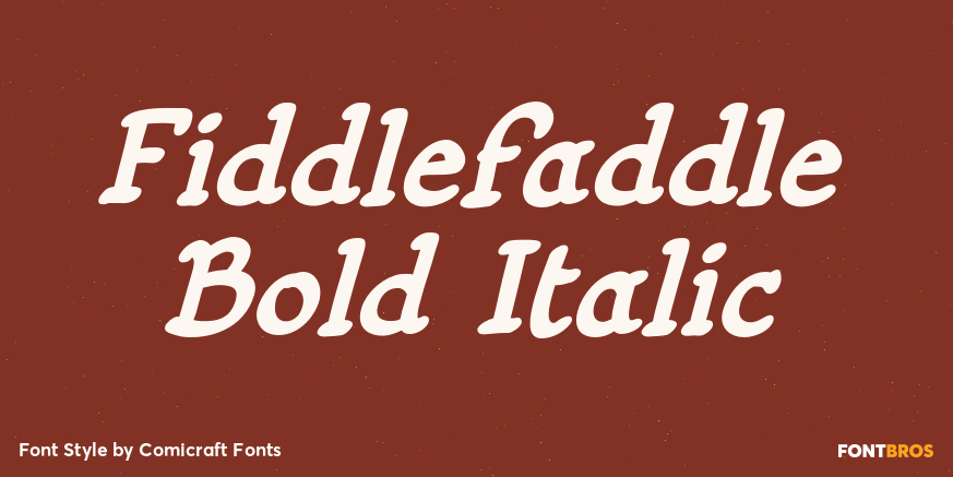 Fiddlefaddle Bold Italic Poster