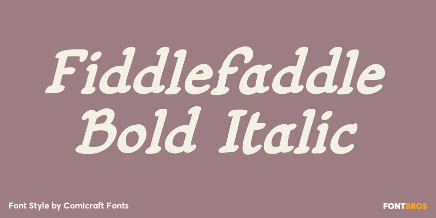 Fiddlefaddle Bold Italic Poster