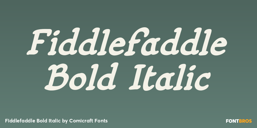 Fiddlefaddle Bold Italic Poster