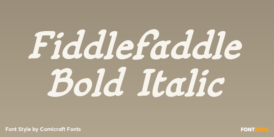 Fiddlefaddle Bold Italic Poster