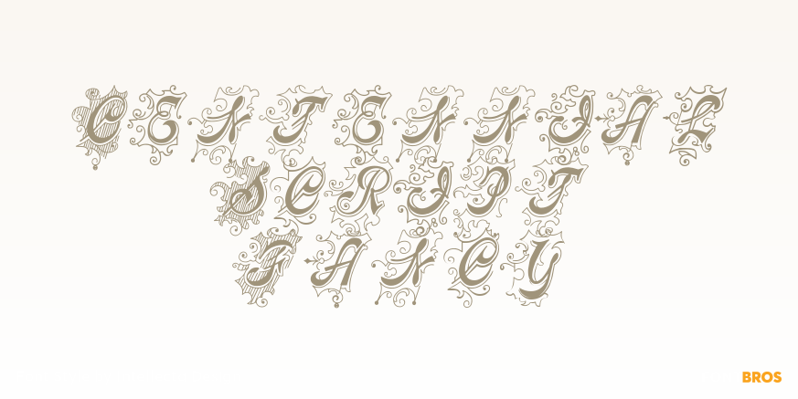 Centennial Script Fancy Poster