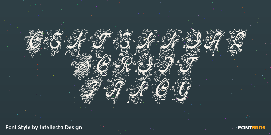 Centennial Script Fancy Poster