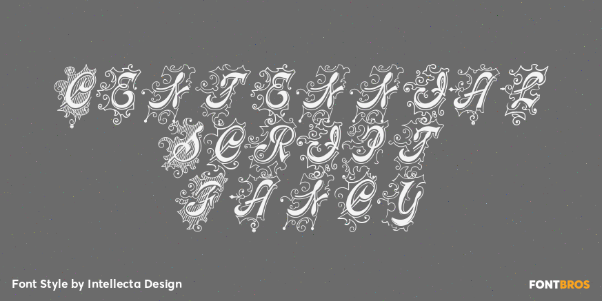 Centennial Script Fancy Poster