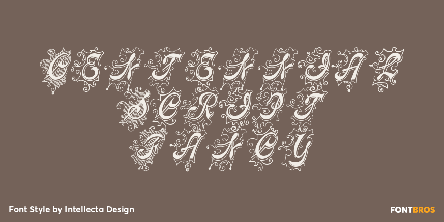 Centennial Script Fancy Poster