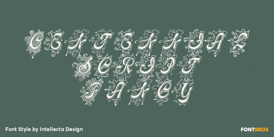 Centennial Script Fancy Poster