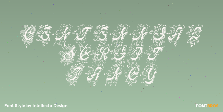 Centennial Script Fancy Poster