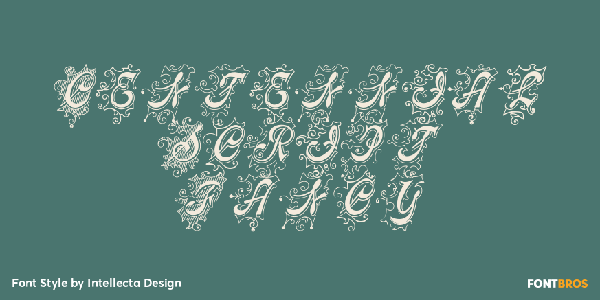 Centennial Script Fancy Poster