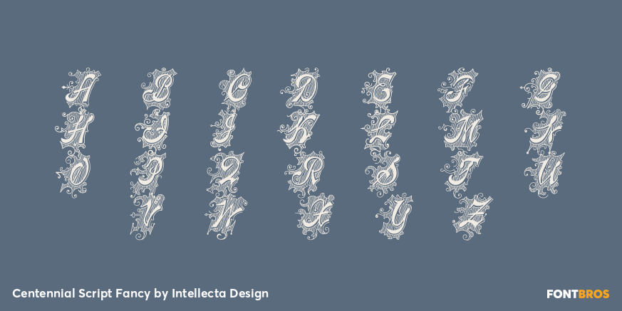 Centennial Script Fancy Font Poster #2