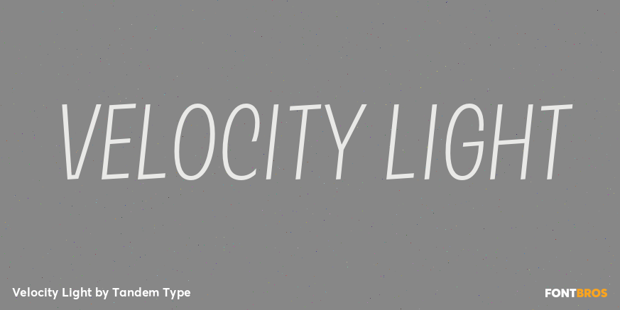 Velocity Light Font Poster