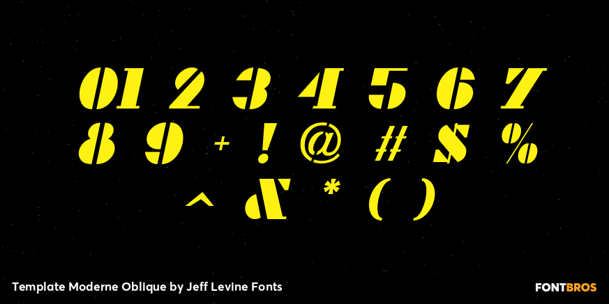 Template Moderne Oblique Font Poster #1