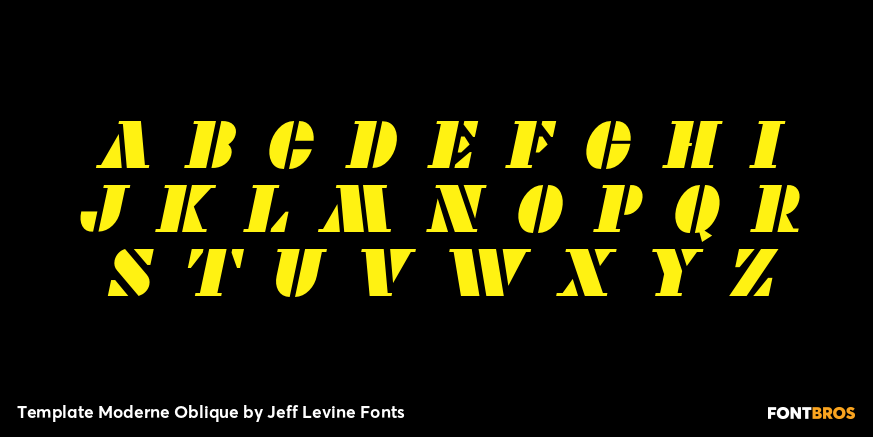 Template Moderne Oblique Font Poster #1
