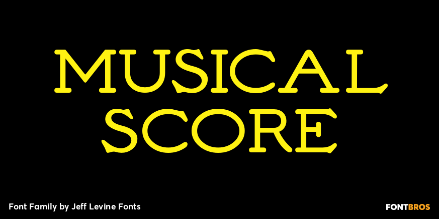 Musical Score Font Poster