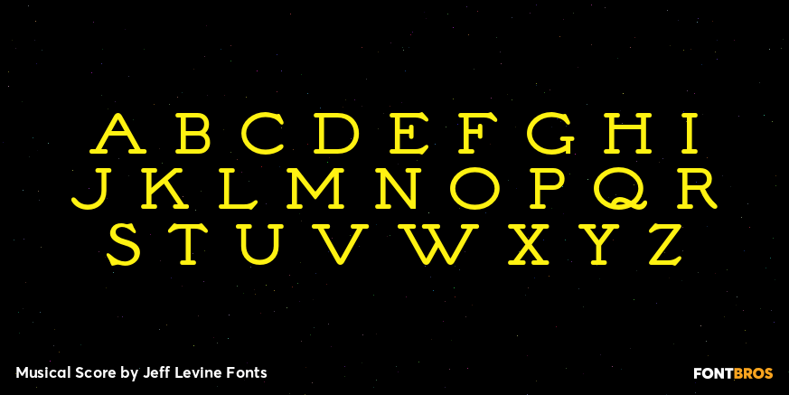 Musical Score Font Poster #2