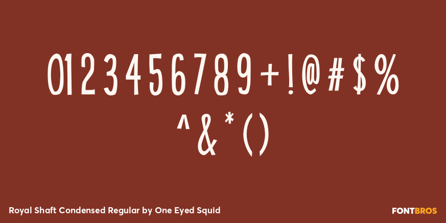 Royal Shaft Condensed Regular Font Poster #1