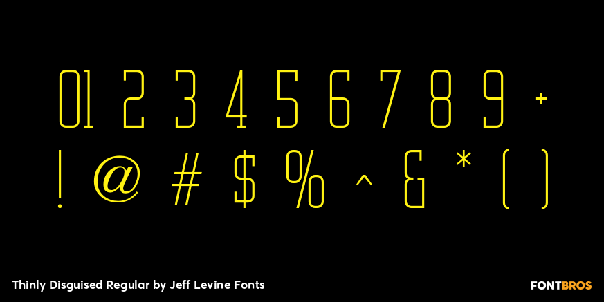 Thinly Disguised Regular Font Poster #4