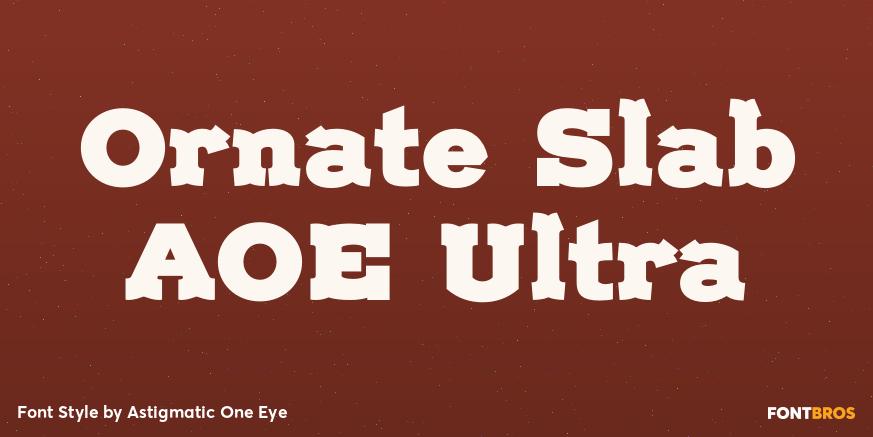 Ornate Slab AOE Ultra Font Poster #1