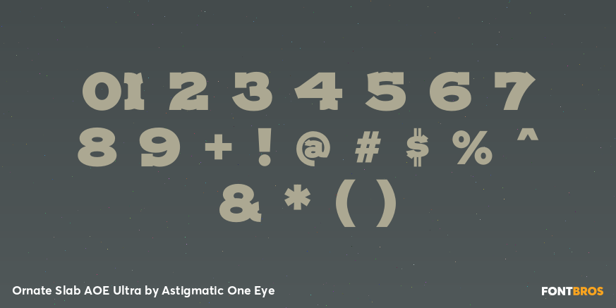 Ornate Slab AOE Ultra Font Poster #1