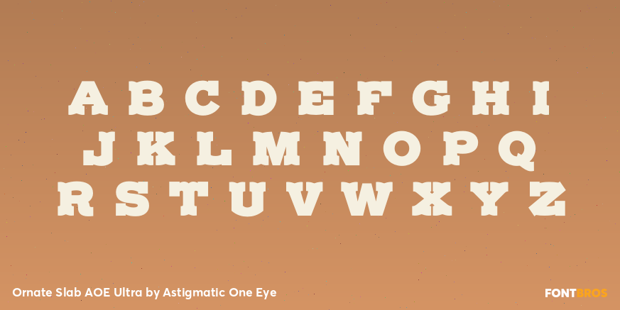 Ornate Slab AOE Ultra Font Poster #2