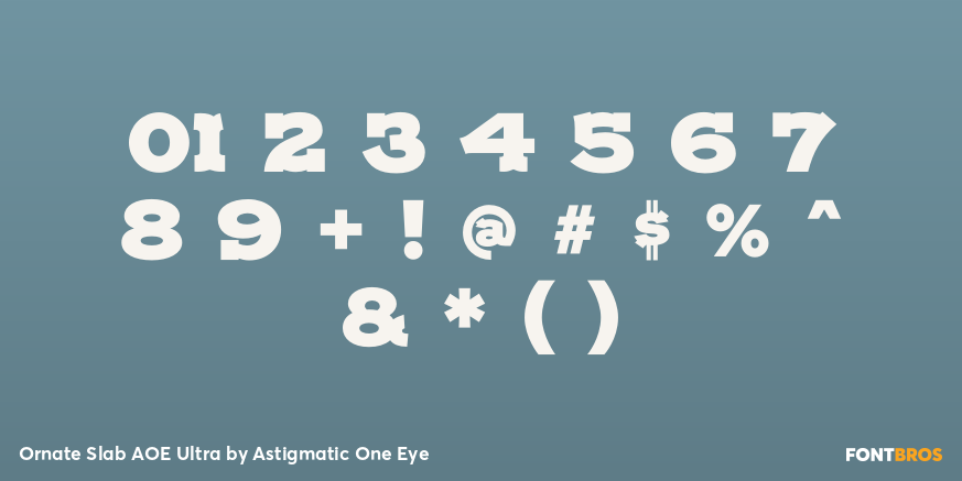 Ornate Slab AOE Ultra Font Poster #4