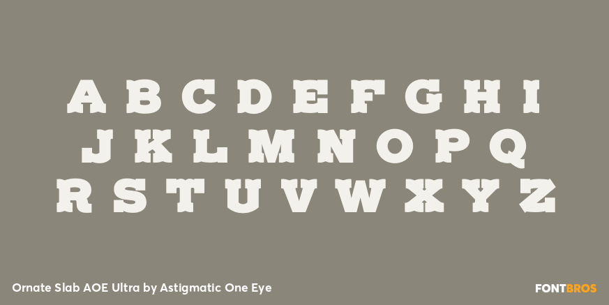 Ornate Slab AOE Ultra Font Poster #1