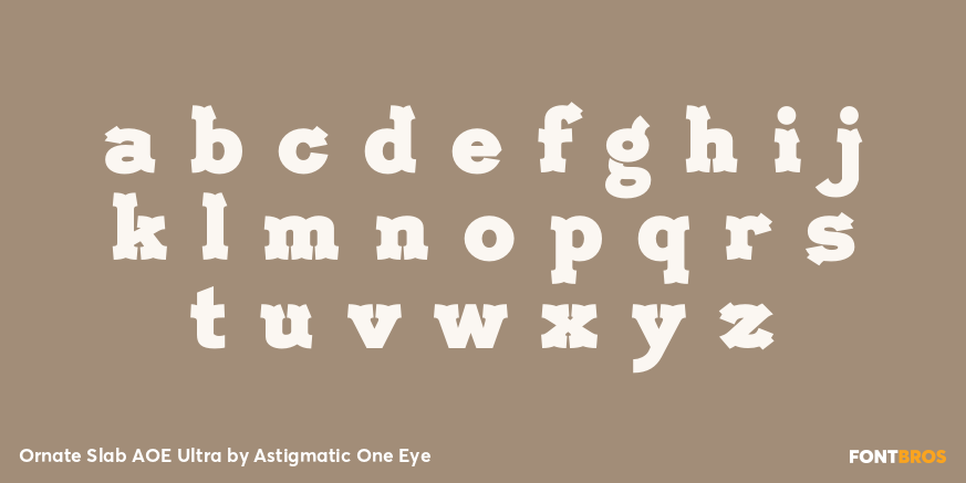 Ornate Slab AOE Ultra Font Poster #1