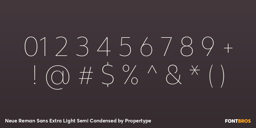 Neue Reman Sans Extra Light Semi Condensed Font Poster #4