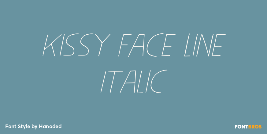 Kissy Face Line Italic Poster