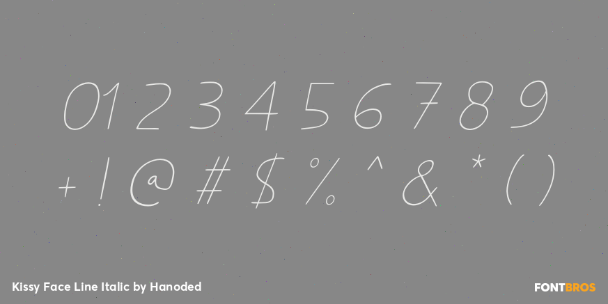 Kissy Face Line Italic Font Poster #1