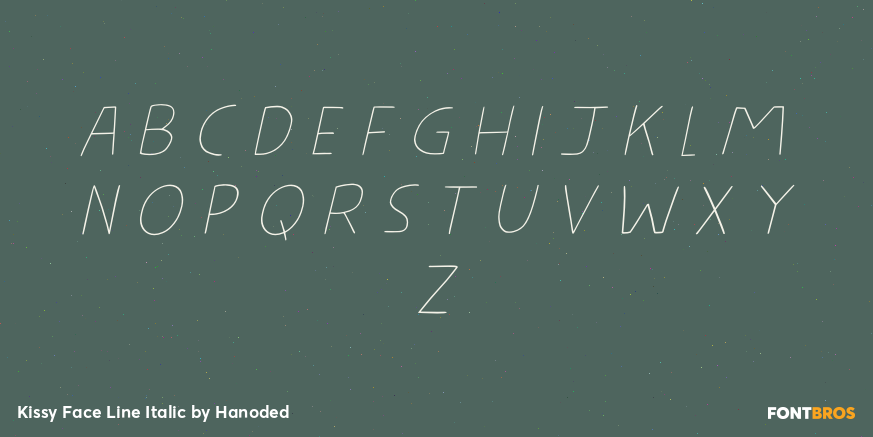 Kissy Face Line Italic Font Poster #3